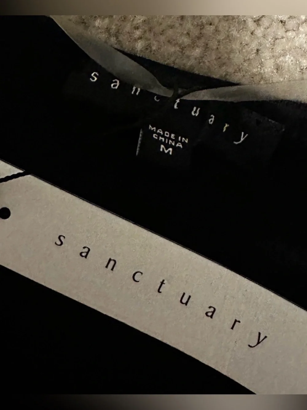 Sanctuary Cold-Shoulder V-Neck Black Dress